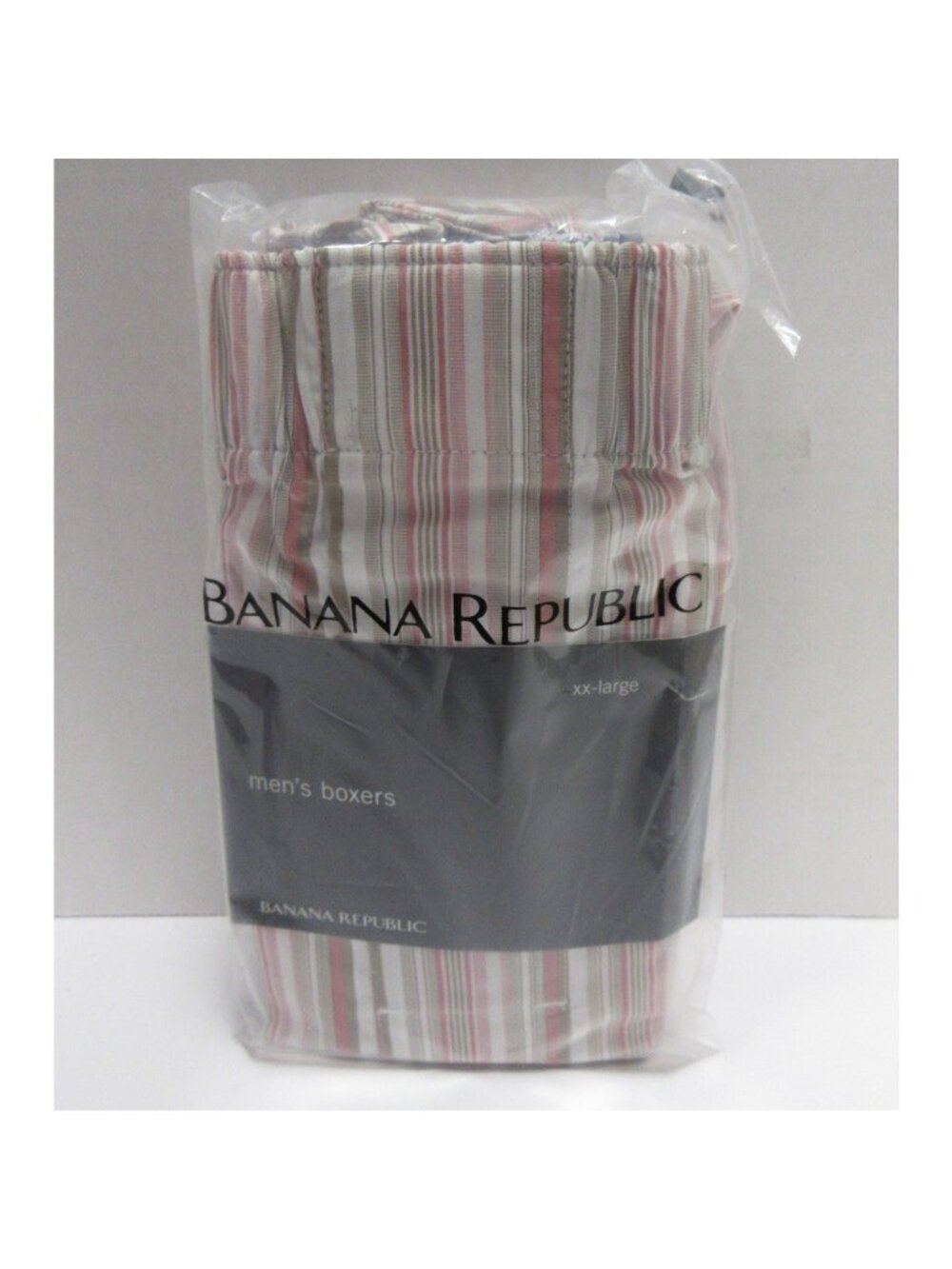 Banana Republic Underwear XXL Boxer Shorts Striped Y2K Cotton 2008 NEW